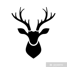 Wall Mural Deer Head Icon Vector Logo