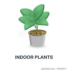 Indoor Plants Icon 3d Ilration