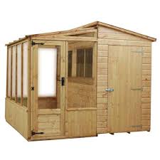 Combi Greenhouse Wooden Garden Shed