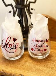 Diy Valentine Wine Glasses With The