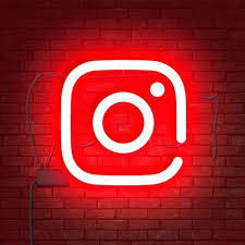 Red Acrylic Instagram Neon Light Sign
