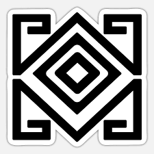 Aztec Tribal Symbol Sticker Spreadshirt