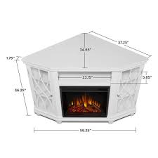 Real Flame Lynette Corner Electric Fireplace White