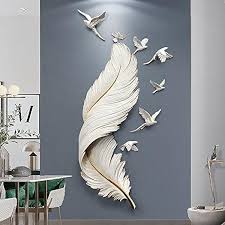 Zhangle 3d Feather Home Wall Decoration