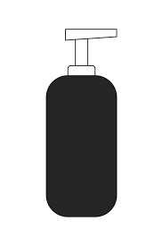 Shampoo Bottle Line Art Vector Cartoon