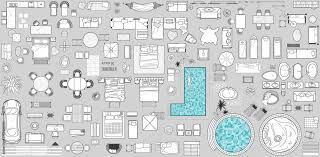 Floor Plan Icons Set For Design