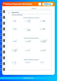 Rational Exponents Worksheets