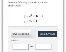 Solve The Following System Of Equations