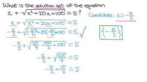 Lesson Radical Equations Nagwa