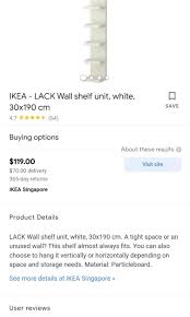 Drop Ikea Lack Wall Shelf Unit