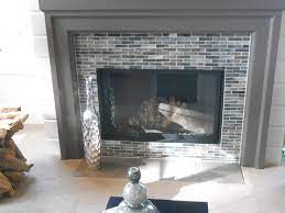 Glass Tile Fireplace