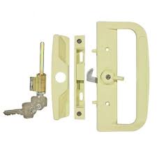 Sliding Door Lock Set Keyed Black