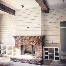 Rustic Farmhouse Fireplace Brick