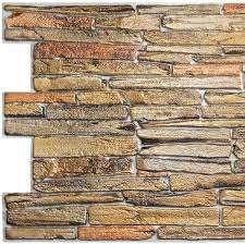 Dundee Deco Grazpg7121 10 Copper Faux Stone Pvc 3d Wall Panel 3 2 Ft X 1 6 Ft