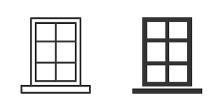 Window Icon In Flat Style Casement