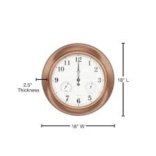 Wall Clock With Waterproof Thermometer