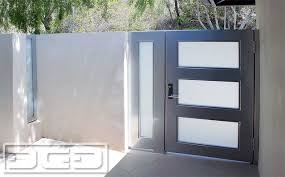 Modern Steel Glass Entry Gates With