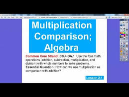 Multiplication Comparing Using Algebra