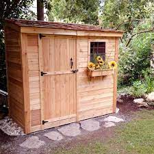 Western Red Cedar Single Door Shed Ss84