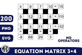 Equation Matrix No Operators 3 4 Grid
