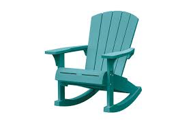 Teal Outdoor Adirondack Rocking Chair