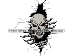Skull Skeleton Hand Ribs Satan Devil