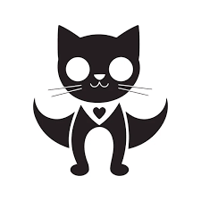 100 000 Crossbones Cat Logo Vector