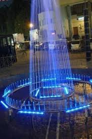 Resin Blue Light Water Fountain