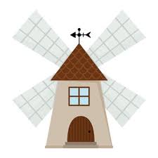 Vector Windmill Icon Isolated On White
