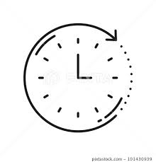 Clock Timer Outline Icon Timepiece