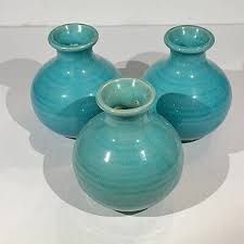 Handmade Pottery Vases Turquoise Glazed