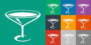 Cocktail Icon Mono Style Iconfu