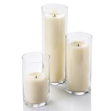 Trio Of Cylinder Candle Vases Hire Uk