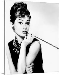 Audrey Hepburn Breakfast S 16 Large Solid Faced Canvas Wall Art Print Great Big Canvas