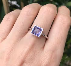 Square Mystic Topaz Stack Teen Ring