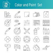 Colour And Paint Design Icon Set
