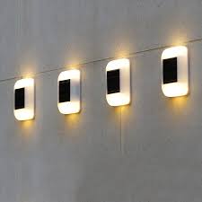 4pcs Solar Wall Lights Courtyard Light
