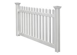 No Dig Fencing White Picket Fence Panel Kit 4 Feet Tall By 7 Feet Wide