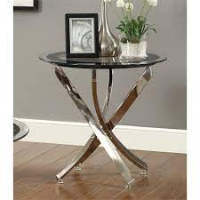Coaster Modern Glass Top End Table With