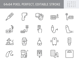 Drywall Line Icons Vector Ilration