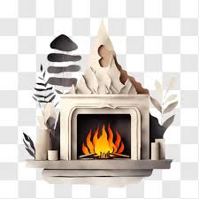 Cozy Paper Cutout Fireplace In
