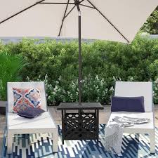 Outdoor Side Table With Umbrella Hole