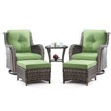 Rocking Chair Set With Green Cushions