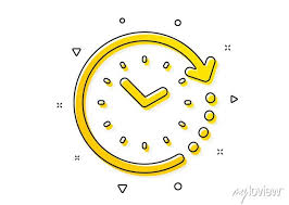Watch Symbol Yellow Circles Pattern