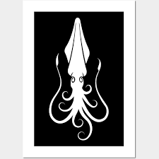 Squid Icon White Squid Icon White
