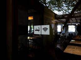Wifi Decal Sticker Signs Pasted