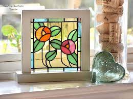 Mini Stained Glass Panel Mackintosh