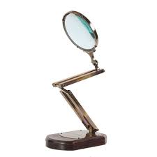 Big Magnifier Glass With Wooden Base