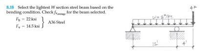 lightest w section steel beam based