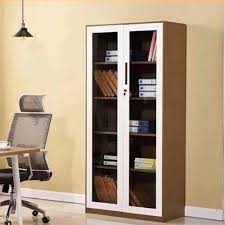 Half Glass Door Metal Storage Cabinet